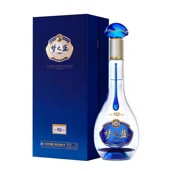 洋河梦之蓝M3水晶版-40.8度-浓香型白酒-550ml