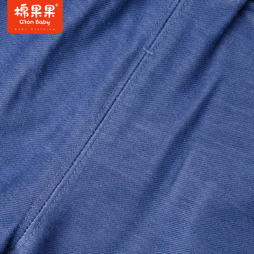 棉果果夏季男童纯棉针织七分裤牛仔色时尚百搭M212201222335 商品图3