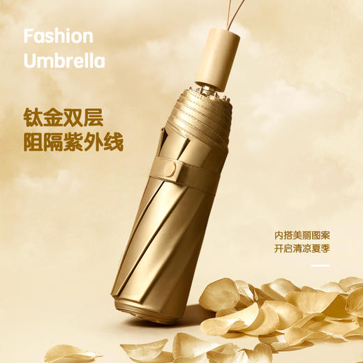 【双层金胶小阳伞】小清新金胶面料遮阳伞 三折防晒太阳伞晴雨伞两用 商品图1