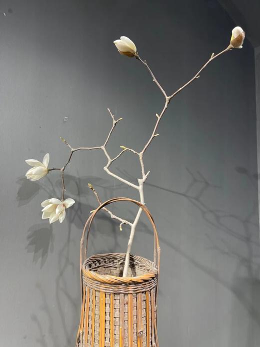 竹编提梁直筒式花器，顺丰包邮 商品图3