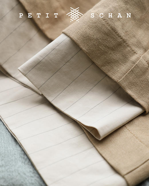 PETIT SCHAN小闪 CLO#079 爱丽丝的大裤裤 Alice’s pants 纯天然亚麻斜纹布法式田园风阔腿裤/裙裤 商品图10