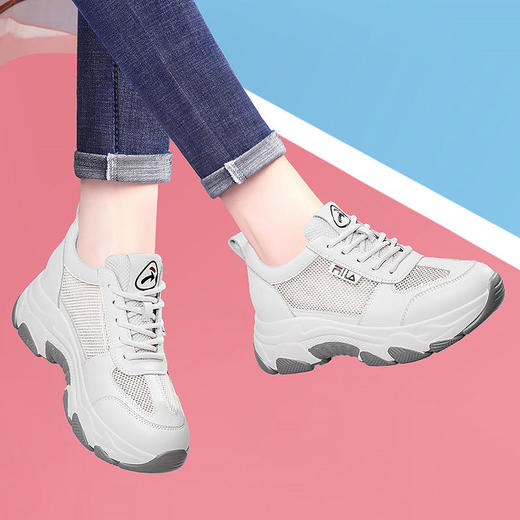 SLW-58316 2022新款夏季网面厚底小白鞋鞋子 商品图1