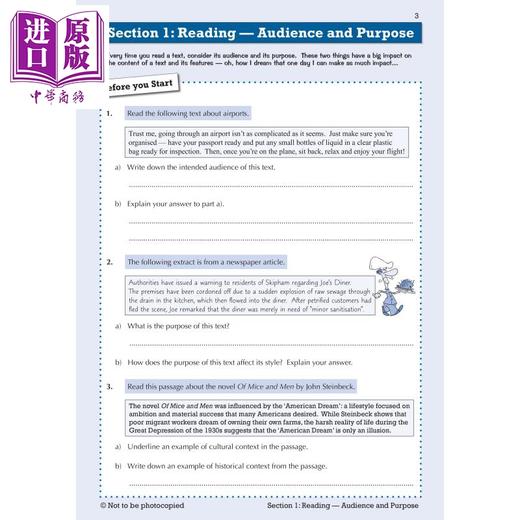 预售 New KS3 English Year 7-9 Targeted Workbook含答案 CGP英语初中练习册3册 商品图3