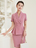 时尚粉色职业套装女高端美容院工作服洋气前台播音西装套裙女装夏 商品缩略图0