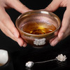 《福上福银盏大师珍品》吴周福大师金丝万缕建盏 足银福字贴花主人杯 茶器复古送礼佳品 商品缩略图0