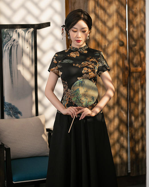 日常气质，老上海复古上衣大码中国风时尚旗袍套装ZA-3302 商品图2