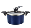 HAPPYCALLIH真空锅压力锅微压锅不粘汤锅24cm 蓝色20cm玻璃盖 3003-0083 商品缩略图4