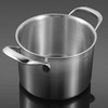 【无涂层 食品级304不锈钢】菲仕朗304不锈钢汤锅加厚加深煮炖锅无涂层燃气灶电磁炉通用 商品缩略图1