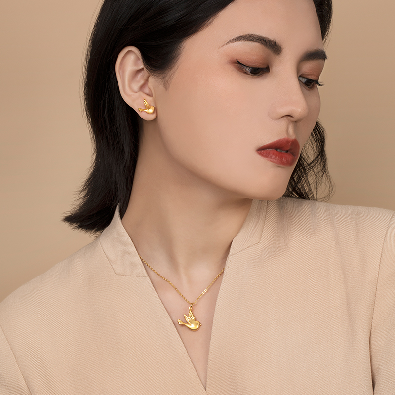 喜鹊项链耳钉耳环系列 &微光流萤项链手链耳钉胸针 莫奈的后花园系列