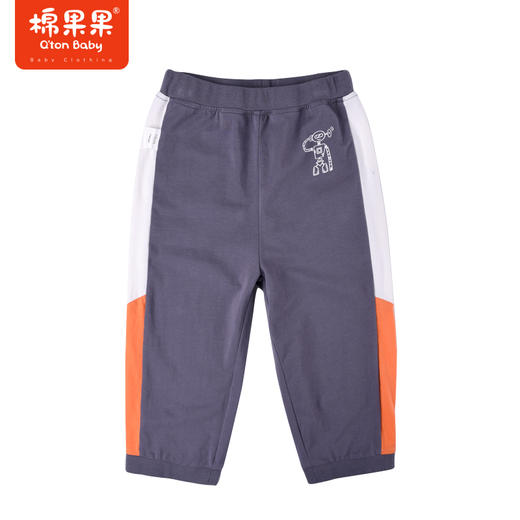 棉果果夏季男童纯棉针织七分裤运动休闲短裤M212201222336 商品图0