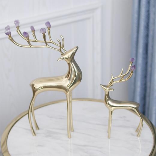 纯铜紫水晶对鹿 商品图2