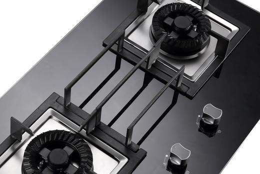 万家乐天然气玻璃面板家用嵌入式双眼燃气灶JZT-QJ15B(W) 商品图3