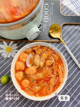 养生锅丨番茄虾滑魔芋煲