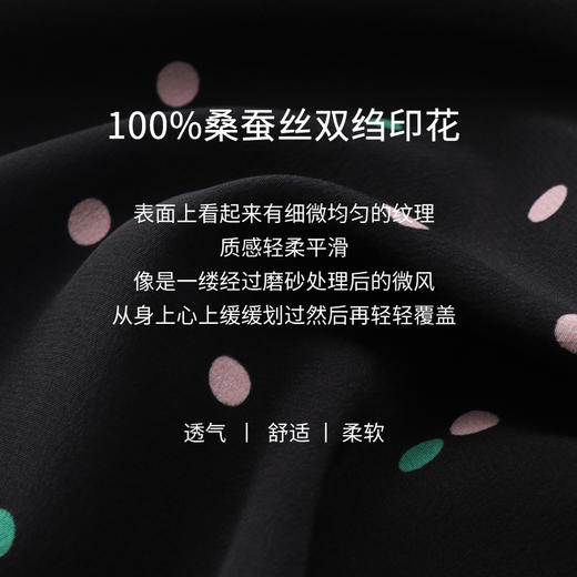【100%桑蚕丝】玳莎波点印花衬衫夏小众设计感气质上衣  CB31107 商品图3