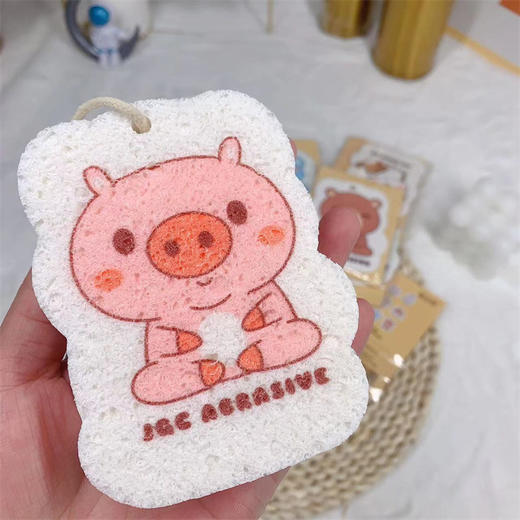 华小贝卡通压缩chun天然木浆棉6片 商品图3