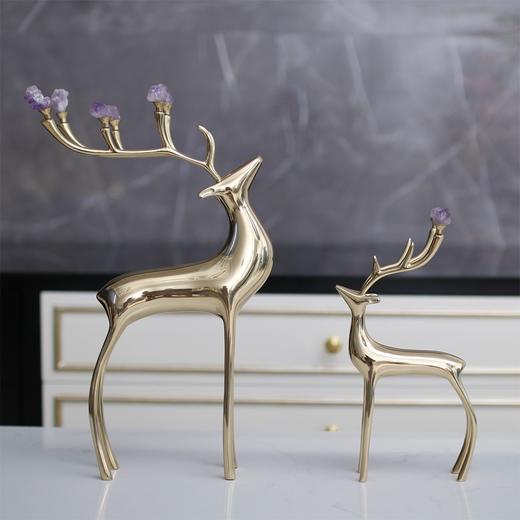 纯铜紫水晶对鹿 商品图3