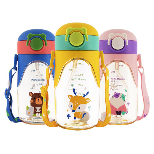 Yo Yo MonkeyPPSU成长吸管杯（挂带便携款）MS1017/330ml 商品图0