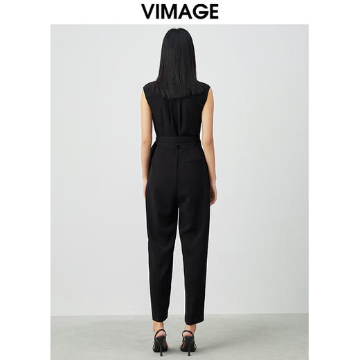 VIMAGE纬漫纪夏季假两件拼接宽松连体裤连衣裤休闲裤女裤V1507109 商品图4