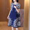 【XSL】洋气减龄妈妈装连衣裙女夏季2022年新款复古印花气质大码女装裙子 商品缩略图0