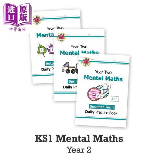 CGP英语原版New KS1 Mental Maths Daily Practice Book Year 2 Autumn Spring Summer Term 小学心算日常练习书 春秋夏 商品图0