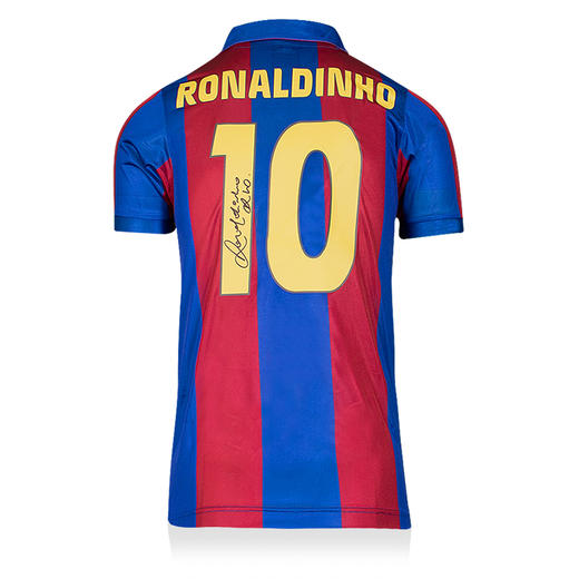 罗纳尔迪尼奥亲签巴塞罗那复古签名球衣含证书ICRFCBS2 商品图5