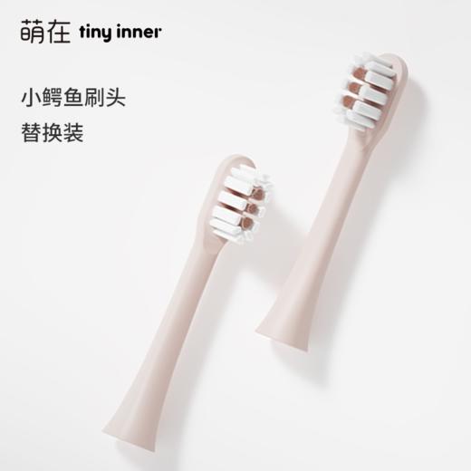 萌在Y3小鳄鱼电动牙刷通用替换刷头2支装儿童无铜软毛40%植毛量【tiny inner】 商品图0