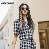 oldcolour2022春夏新品休闲气质格子短袖短外套女BO21041020B 商品缩略图0