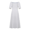 VIMAGE纬漫纪方领白色雪纺收腰长裙中长款连衣裙V1507165 商品缩略图6