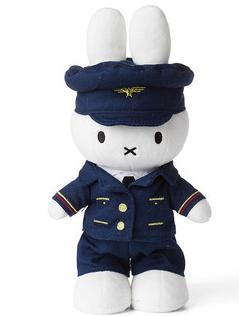 荷兰Miffy米菲钥匙扣灯芯绒飞行员蓝10cm 商品图0