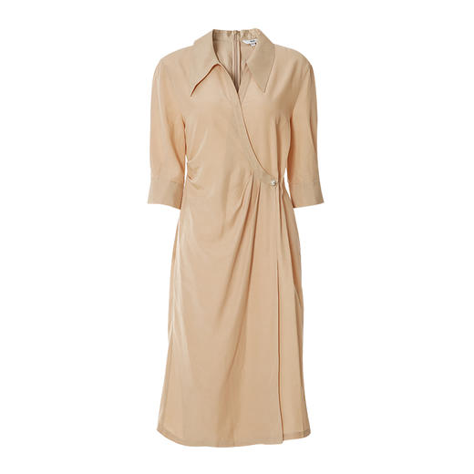 VIMAGE/纬漫纪春季新款V领假五分袖小众设计修身连衣裙V1707311 商品图5