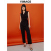 VIMAGE纬漫纪夏季假两件拼接宽松连体裤连衣裤休闲裤女裤V1507109 商品缩略图5