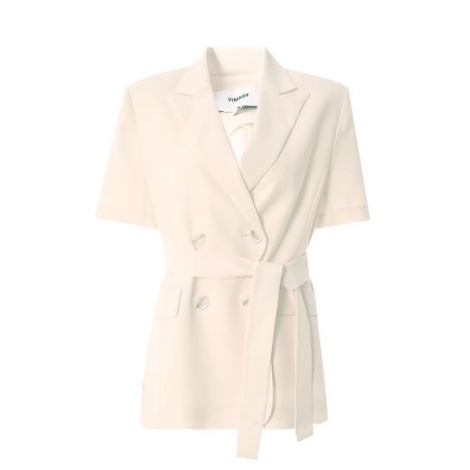 VIMAGE纬漫纪春夏季新款通勤纯色短袖宽松西装外套V1703310 商品图5