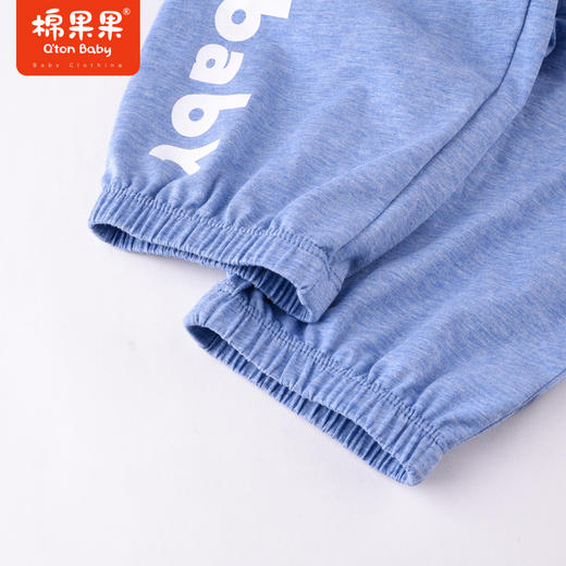 棉果果夏季男童纯棉针织九分裤运动休闲M212200222340 商品图2