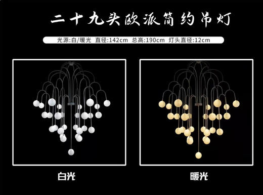 29头欧派简约吊灯（运费自理） 商品图1