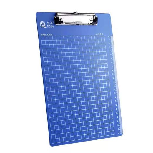 富强写字板抄写板A4A5A6板夹带刻度蓝色平板夹塑料写字板可挂式车间开单垫板 商品图8