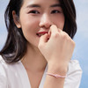周六福珠宝黄金编织手绳小桃花手链新款足金3D硬金手饰送女友 商品缩略图3
