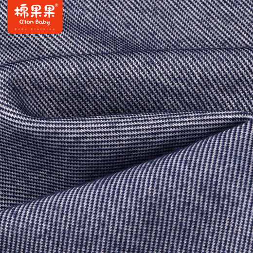 棉果果夏季男童纯棉针织中裤牛仔色柔软亲肤M212202222333 商品图1