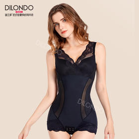 迪兰多塑形连体衣 高弹蕾丝镂空设，锁脂咖啡因面料透气性强,超好塑身衣 DL6360
