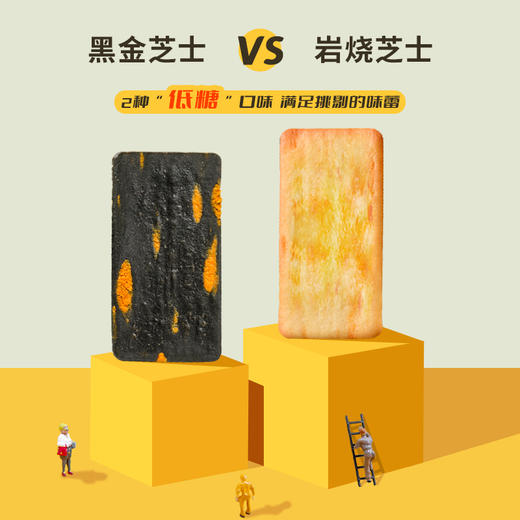 【低糖】卡慕岩烧芝士饼干118g*6盒 网红爆款 黑金薄脆 咸味 办公室零食小吃 低糖饼干 包邮 商品图3