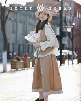 PETIT SCHAN小闪 CLO#079 爱丽丝的大裤裤 Alice’s pants 纯天然亚麻斜纹布法式田园风阔腿裤/裙裤