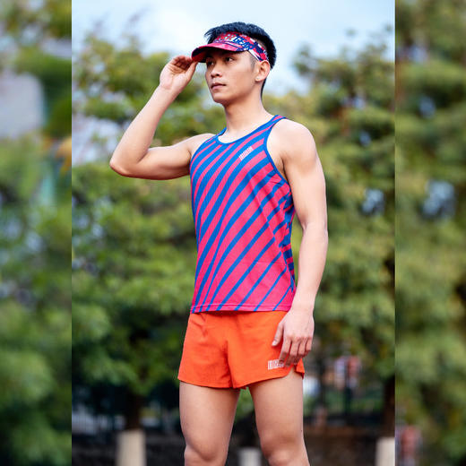 URG斜杠竞速背心Marathon Arrow男女款秋季跑步运动跑马拉松比赛训练户外健身无袖T恤 商品图3