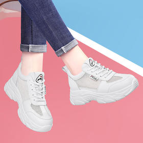 SLW-58316 2022新款夏季网面厚底小白鞋鞋子