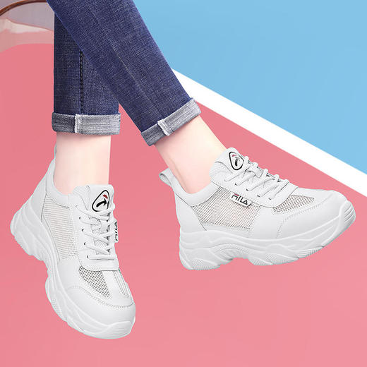 SLW-58316 2022新款夏季网面厚底小白鞋鞋子 商品图0