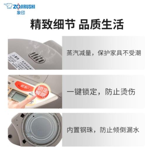 象印（ZO JIRUSHI）电水壶 日本原装进口 VE真空保温4L CV-DSH40C-XA不锈钢色 商品图2