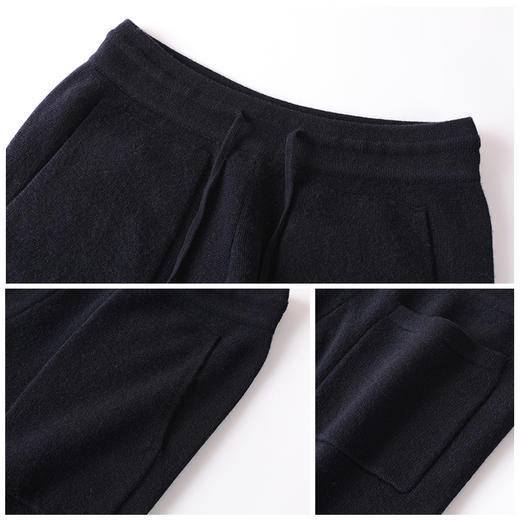 东黎 • 小山羊绒秋冬保暖运动中性风小脚羊绒裤  21A04 商品图5