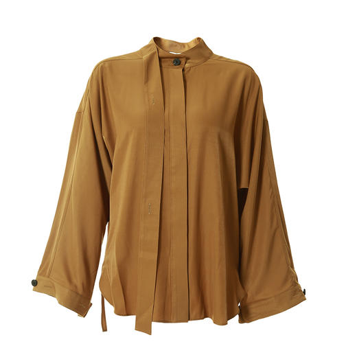 VIMAGE纬漫纪春季新款个性飘带显瘦收腰衬衫女V1709310 商品图5