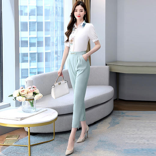 宽松显瘦，收腰气质优雅简约大方两件套HR-SNX2205 商品图0