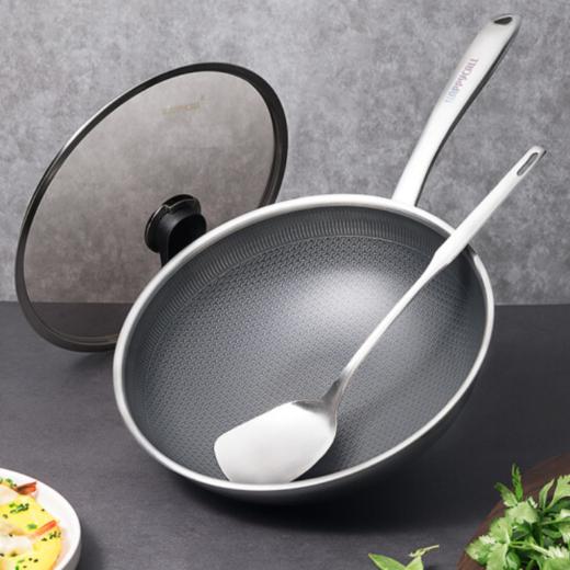 HAPPYCALL欢乐锅原装不锈钢蜂窝锅健康不粘锅 无油烟炒锅炒菜锅不挑炉灶 3500-8616 商品图3