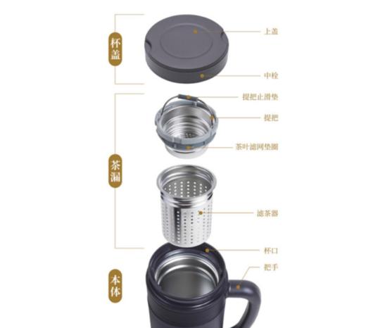 象印（ZO JIRUSHI）保温杯不锈钢泡茶杯真空办公把水茶杯子480ml SE-KAE48 商品图2
