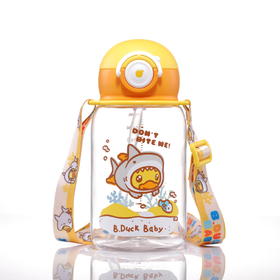 B.Duck滴答背带水杯500ML黄色